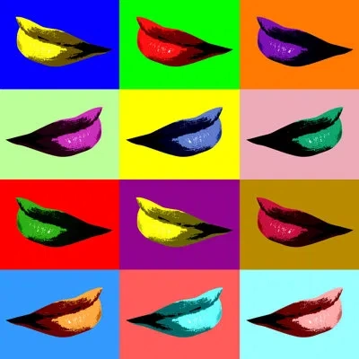 Wendover Art Group Modern Lips By Christopher Kennedy - Graphic Art In Acrylic,no Mat