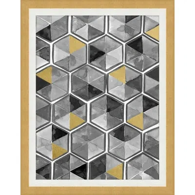 Wendover Art Group Modern Movement 1 - Picture Frame Painting On Paper In White;gray;yellow