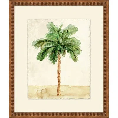 Wendover Art Group Modern Palm 1 - Picture Frame Painting On Paper In Brown;green