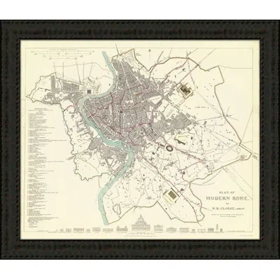 Wendover Art Group Modern Rome - Picture Frame Graphic Art On Paper In Gray;ivory