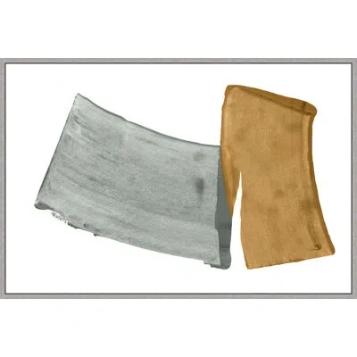 Wendover Art Group Modern Strokes 2 By Thom Filicia - Floater Frame Painting On Canvas In Gray;gold