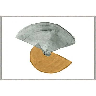 Wendover Art Group Modern Strokes 6 Sm By Thom Filicia - Floater Frame Painting On Canvas In White;gray;gold