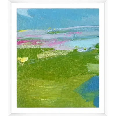 Wendover Art Group Moment's Memory By Christopher Kennedy - Picture Frame Painting On Paper In Blue;green