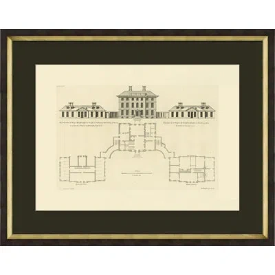 Wendover Art Group Monfieur Hudfone - Picture Frame Drawing Print On Paper In Gray;beige