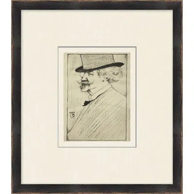 Wendover Art Group Monocle - Picture Frame Drawing Print On Paper In Black;beige