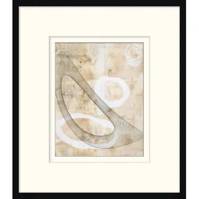 Wendover Art Group Monoprint 3 - Picture Frame Painting On Paper In Gray;beige