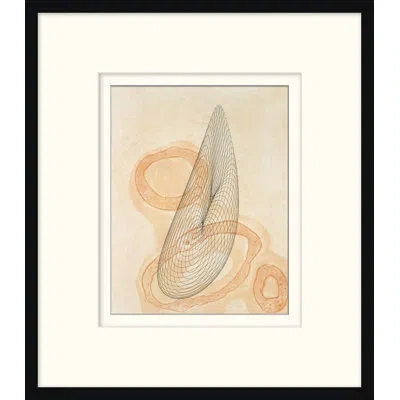 Wendover Art Group Monoprint 5 - Picture Frame Painting On Paper In Gray;beige