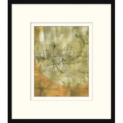Wendover Art Group Monoprint 7 - Picture Frame Painting On Paper In Brown;green