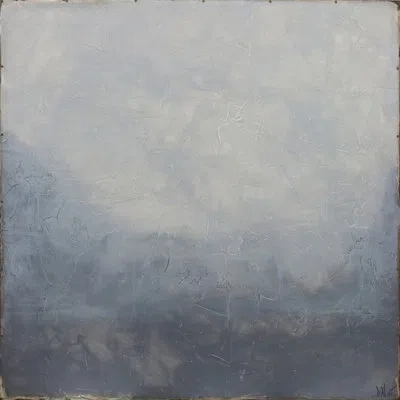 Wendover Art Group Morning Inspiration 1 - Unframed Painting On Hardboard In Blue;gray