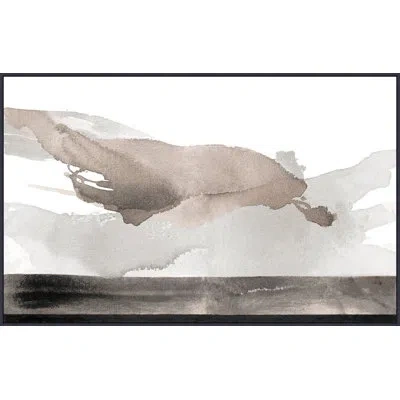 Wendover Art Group Morning Veil By Thom Filicia - Floater Frame Painting On Canvas In Gray;beige