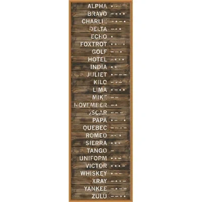 Wendover Art Group Morse Code - Picture Frame Textual Art On Paper In Brown;white