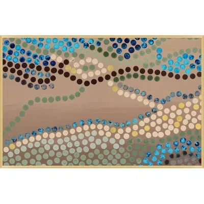 Wendover Art Group Mosaic - Floater Frame Graphic Art On Canvas In Blue;brown;beige
