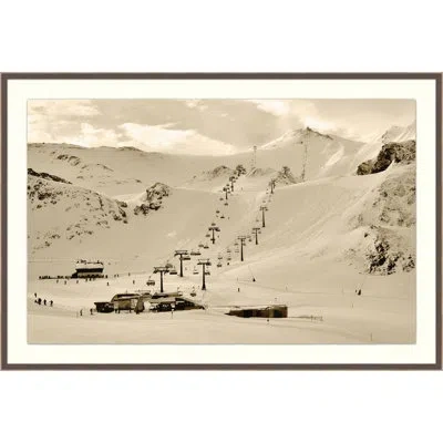 Wendover Art Group Mountain Ski Lift In Sand,gray