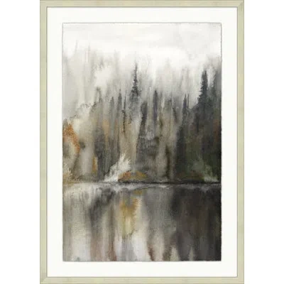Wendover Art Group Muddied Reflections In Brown,gray,dark Green