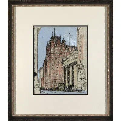 Wendover Art Group Municiple Study Iv - Picture Frame Painting On Paper In Beige