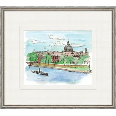 Wendover Art Group My Travels Through France 3 - Picture Frame Painting On Paper In Blue;brown;white;green