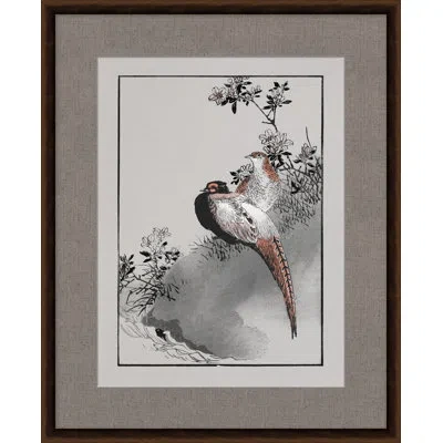 Wendover Art Group Native Bird Block 2 - Picture Frame Painting In Gray