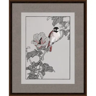 Wendover Art Group Native Bird Block 5 - Picture Frame Painting In Gray