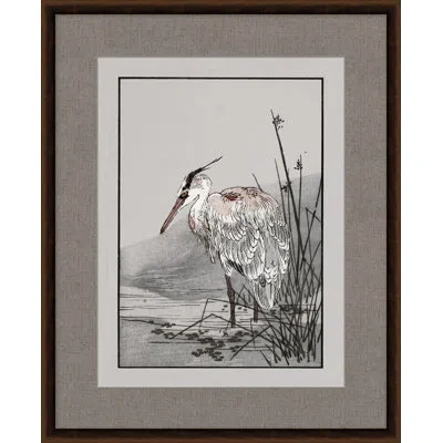 Wendover Art Group Native Bird Block 7 - Picture Frame Painting In Gray