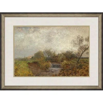 Wendover Art Group Natural Lands 1 - Picture Frame Painting On Paper In Green;gray;yellow