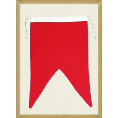 Wendover Art Group Nautical Flag B - Picture Frame Painting In Red