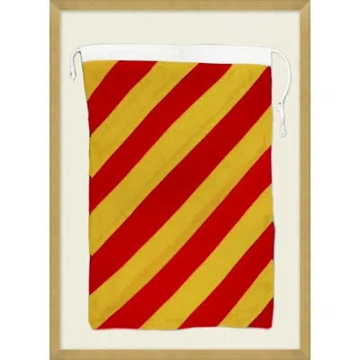 Wendover Art Group Nautical Flag Y - Picture Frame Painting In Red;beige;yellow