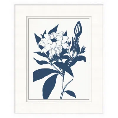 Wendover Art Group Navy Flower 5 - Painting On Paper In Multi