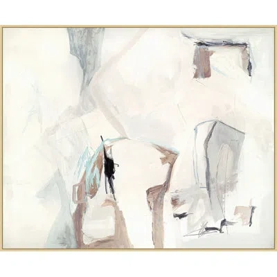 Wendover Art Group Neutral Dune 1 - Floater Frame Print On Canvas In Light Blue,brown,ivory