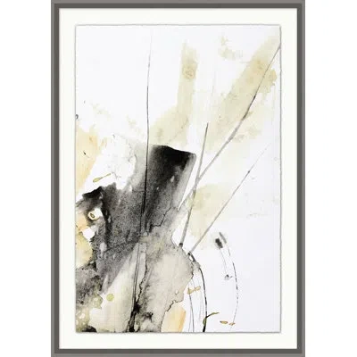 Wendover Art Group Neutral Movement 1 By Thom Filicia - Single Picture Frame Painting In Black;white;tan