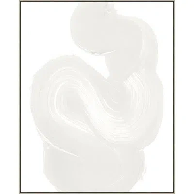 Wendover Art Group Neutral Swirl 4 By Thom Filicia - Floater Frame Painting On Canvas In White;gray
