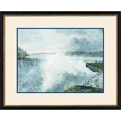Wendover Art Group Niagara Falls Iii - Picture Frame Painting Print On Paper In Blue;white;green