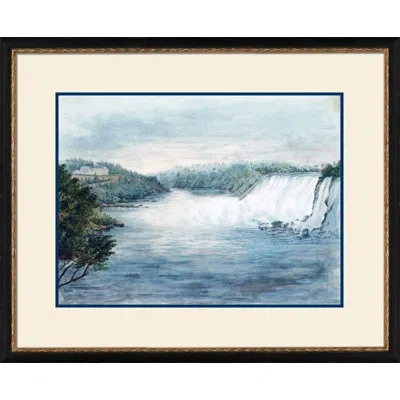Wendover Art Group Niagara Falls Iv - Picture Frame Painting Print On Paper In Blue;white;green