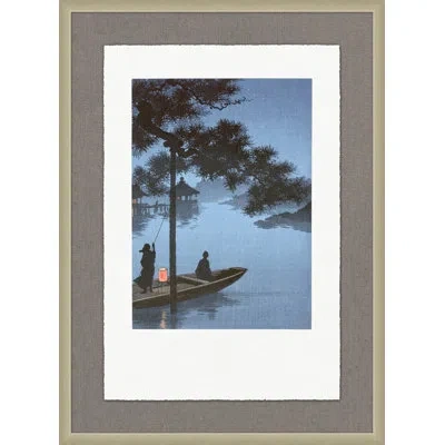 Wendover Art Group Night Cruise 2 - Picture Frame Painting In Blue;black;brown;white