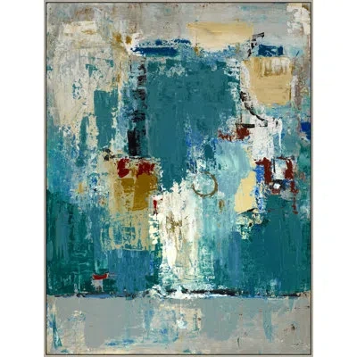 Wendover Art Group Nightfall By Christopher Kennedy - Floater Frame Painting On Canvas In Blue;gray