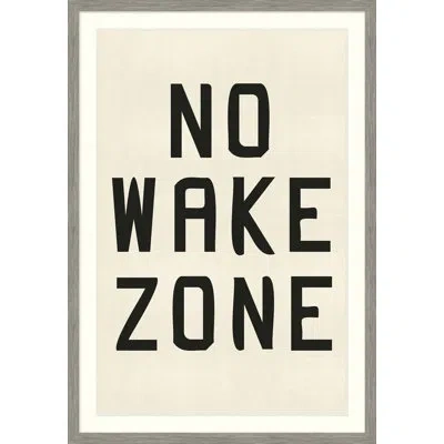 Wendover Art Group " No Wake Zone " In Black,beige