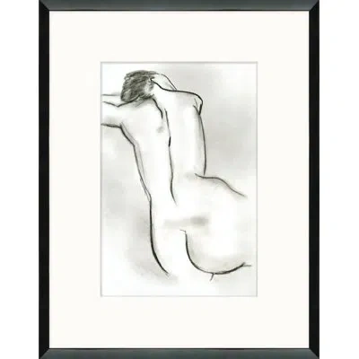 Wendover Art Group Nude In Charcoal Iii - Picture Frame Drawing Print On Paper In White;gray
