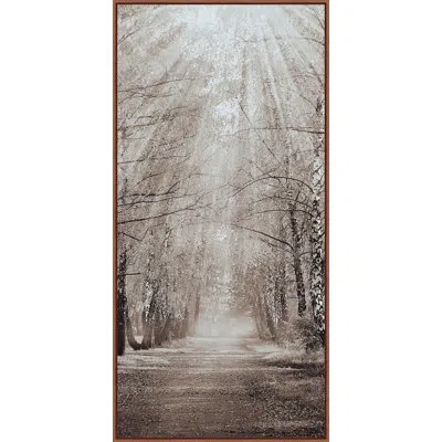 Wendover Art Group Oak Path Triptych B In White,brown