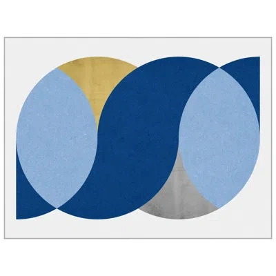 Wendover Art Group Oblique Tone 2 By Lillian August - Floater Frame Graphic Art On Canvas In Blue;gray