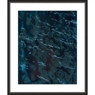 Wendover Art Group Ocean Camo 1 By Mat Sanders - Picture Frame Painting On Paper In Dark Blue