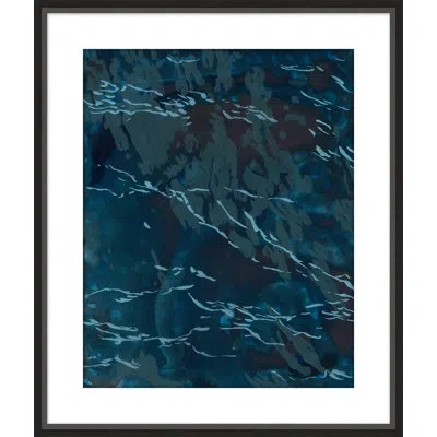 Wendover Art Group Ocean Camo 2 By Mat Sanders - Picture Frame Painting On Paper In Dark Blue