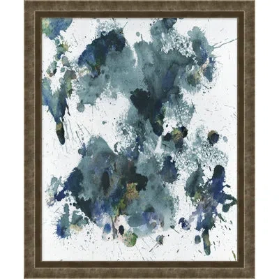 Wendover Art Group Ode To Expression 3 By Thom Filicia - Picture Frame Painting On Paper In Blue;green;gray;navy