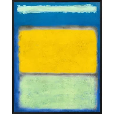 Wendover Art Group Ode To Rothko 2 In Yellow,blue,green