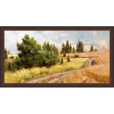 Wendover Art Group Off The Grid - Picture Frame Painting On Canvas In Blue;brown;green