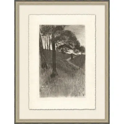 Wendover Art Group Old Country Road - Picture Frame Painting On Paper In Black;gray