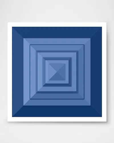 Wendover Art Group Ombre Layers Framed Giclee In Blue