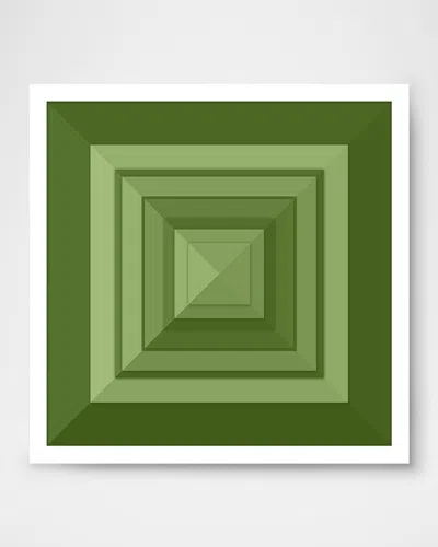 Wendover Art Group Ombre Layers Framed Giclee In Green
