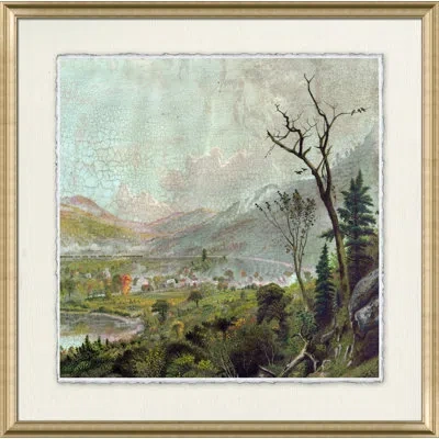 Wendover Art Group On Distant Hills Ii - Picture Frame Painting On Paper In Multicolor
