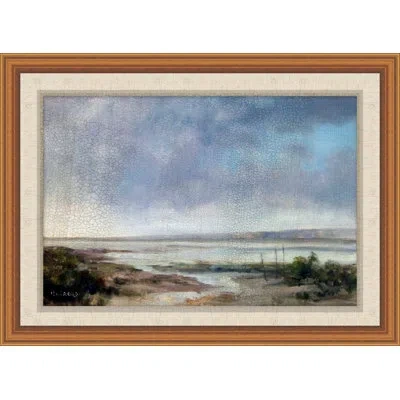 Wendover Art Group On The Coast 2 - Picture Frame Painting In Blue;green;gray