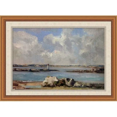 Wendover Art Group On The Coast 3 - Picture Frame Painting In Blue;brown;gray