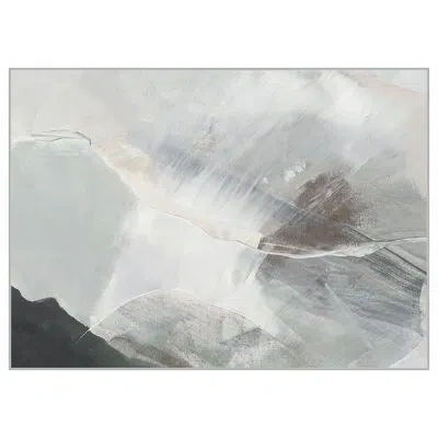 Wendover Art Group Opalescence 1 By Thom Filicia - Floater Frame Painting On Canvas In Brown;gray;dark Green